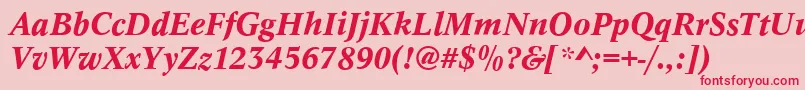 ConceptMediumitalic Font – Red Fonts on Pink Background
