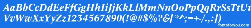 フォントConceptMediumitalic – 青い背景に白い文字
