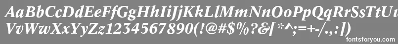 Шрифт ConceptMediumitalic – белые шрифты на сером фоне