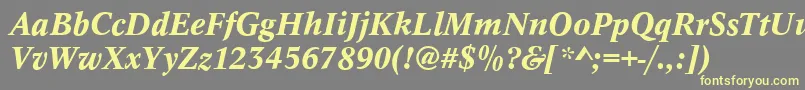 フォントConceptMediumitalic – 黄色のフォント、灰色の背景