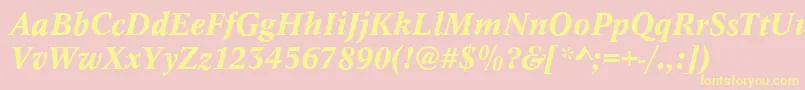 ConceptMediumitalic Font – Yellow Fonts on Pink Background