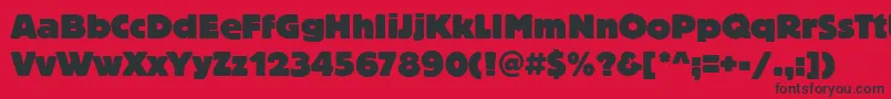 BoulderBold Font – Black Fonts on Red Background