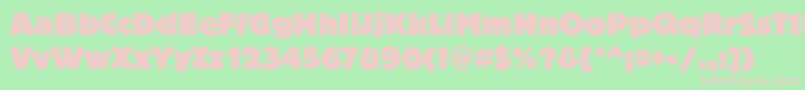 フォントBoulderBold – 緑の背景にピンクのフォント