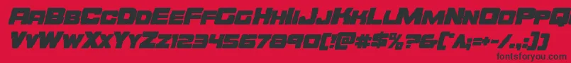 Orecrusherboldital Font – Black Fonts on Red Background