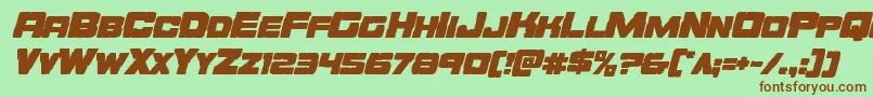 Orecrusherboldital Font – Brown Fonts on Green Background