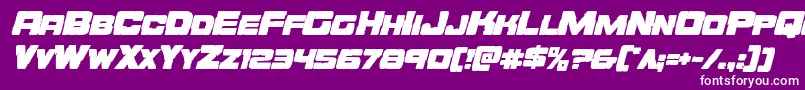 Orecrusherboldital Font – White Fonts on Purple Background