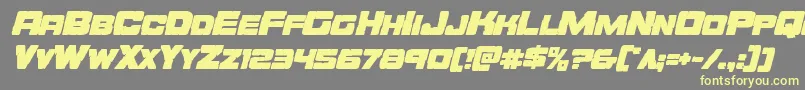 Orecrusherboldital Font – Yellow Fonts on Gray Background