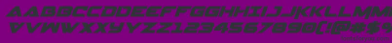 Шрифт Gemina2ital – чёрные шрифты на фиолетовом фоне