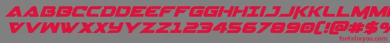 フォントGemina2ital – 赤い文字の灰色の背景