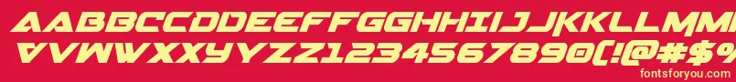Gemina2ital Font – Yellow Fonts on Red Background