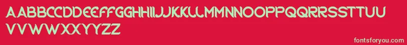 RidingTheWorld Font – Green Fonts on Red Background