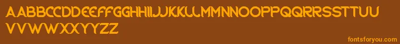 RidingTheWorld Font – Orange Fonts on Brown Background