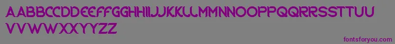 フォントRidingTheWorld – 紫色のフォント、灰色の背景