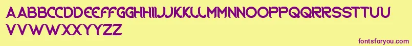 RidingTheWorld Font – Purple Fonts on Yellow Background