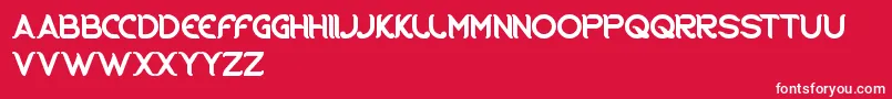 RidingTheWorld Font – White Fonts on Red Background