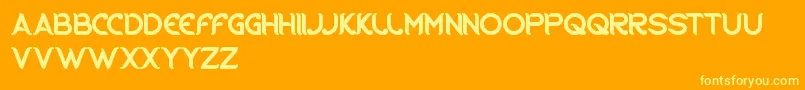 RidingTheWorld Font – Yellow Fonts on Orange Background