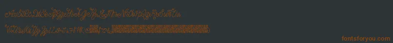 Beautyscript Font – Brown Fonts on Black Background