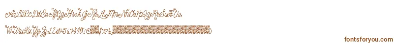 Шрифт Beautyscript – коричневые шрифты на белом фоне