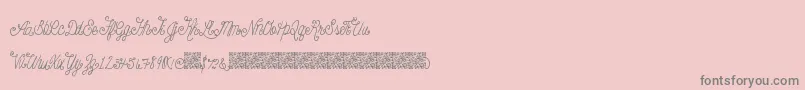 Beautyscript Font – Gray Fonts on Pink Background