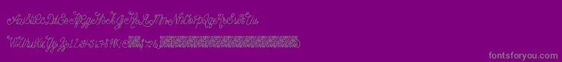 Police Beautyscript – polices grises sur fond violet