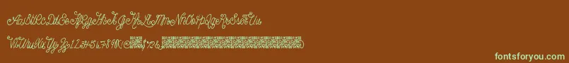 Beautyscript Font – Green Fonts on Brown Background