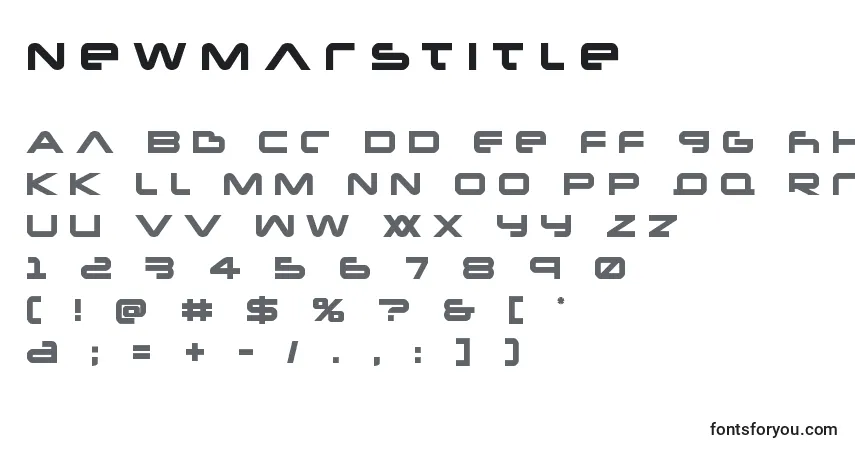Czcionka Newmarstitle – alfabet, cyfry, specjalne znaki
