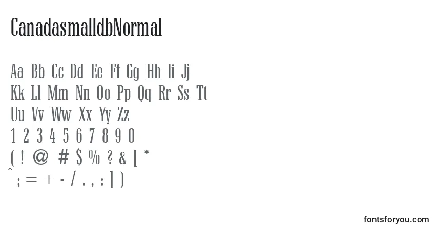Schriftart CanadasmalldbNormal – Alphabet, Zahlen, spezielle Symbole