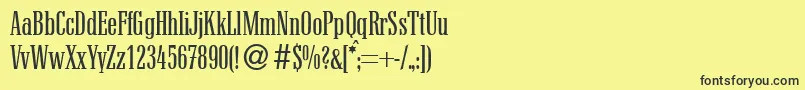 CanadasmalldbNormal Font – Black Fonts on Yellow Background