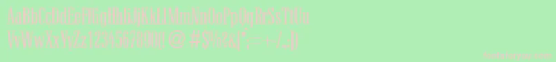 Шрифт CanadasmalldbNormal – розовые шрифты на зелёном фоне
