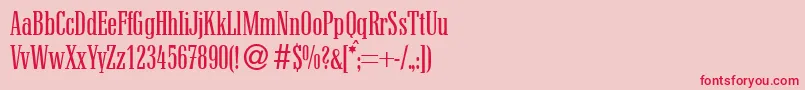 CanadasmalldbNormal Font – Red Fonts on Pink Background
