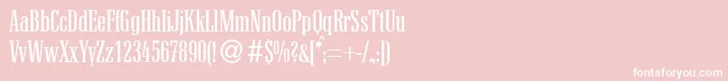 フォントCanadasmalldbNormal – ピンクの背景に白い文字