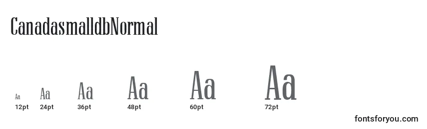 CanadasmalldbNormal Font Sizes