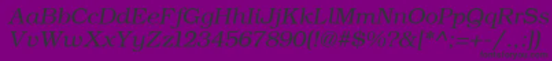 ErBukinistKoi8RItalic Font – Black Fonts on Purple Background