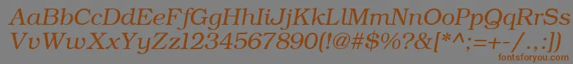 More about ErBukinistKoi8RItalic Font ErBukinistKoi8RItalic Font – Brown Fonts on Gray Background