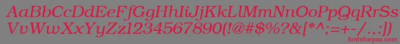 ErBukinistKoi8RItalic Font – Red Fonts on Gray Background