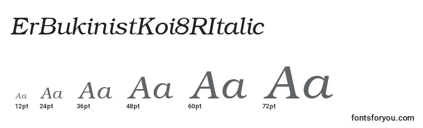 Размеры шрифта ErBukinistKoi8RItalic