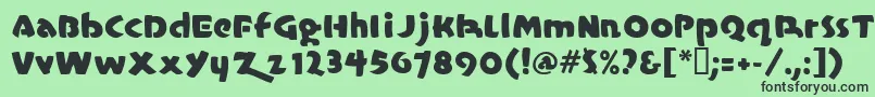 Casualmarkermf Font – Black Fonts on Green Background