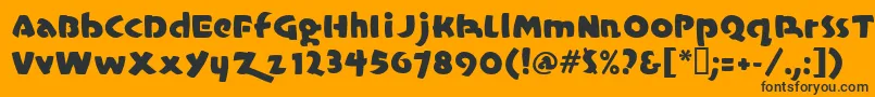 Casualmarkermf Font – Black Fonts on Orange Background