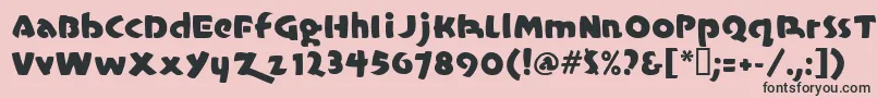 Casualmarkermf Font – Black Fonts on Pink Background
