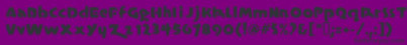 Casualmarkermf Font – Black Fonts on Purple Background