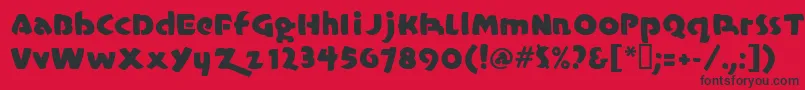 Czcionka Casualmarkermf – czarne czcionki na czerwonym tle