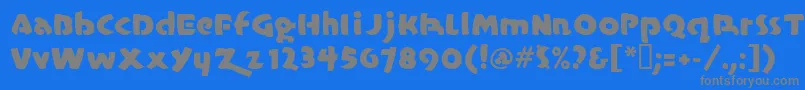 Casualmarkermf Font – Gray Fonts on Blue Background