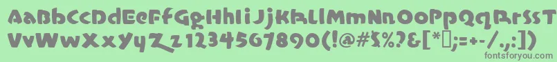 Casualmarkermf Font – Gray Fonts on Green Background