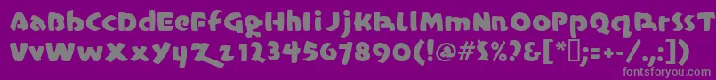 Casualmarkermf Font – Gray Fonts on Purple Background