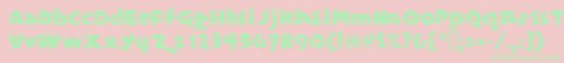 Шрифт Casualmarkermf – зелёные шрифты на розовом фоне
