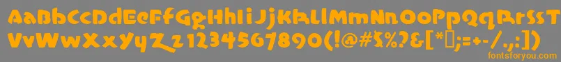 Casualmarkermf Font – Orange Fonts on Gray Background