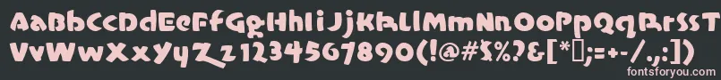 Casualmarkermf Font – Pink Fonts on Black Background