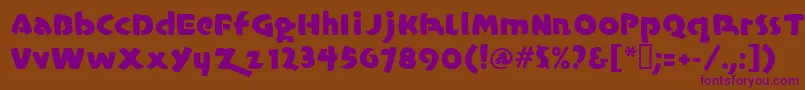Casualmarkermf Font – Purple Fonts on Brown Background