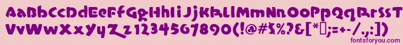 Casualmarkermf Font – Purple Fonts on Pink Background