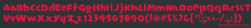 Casualmarkermf Font – Red Fonts on Black Background